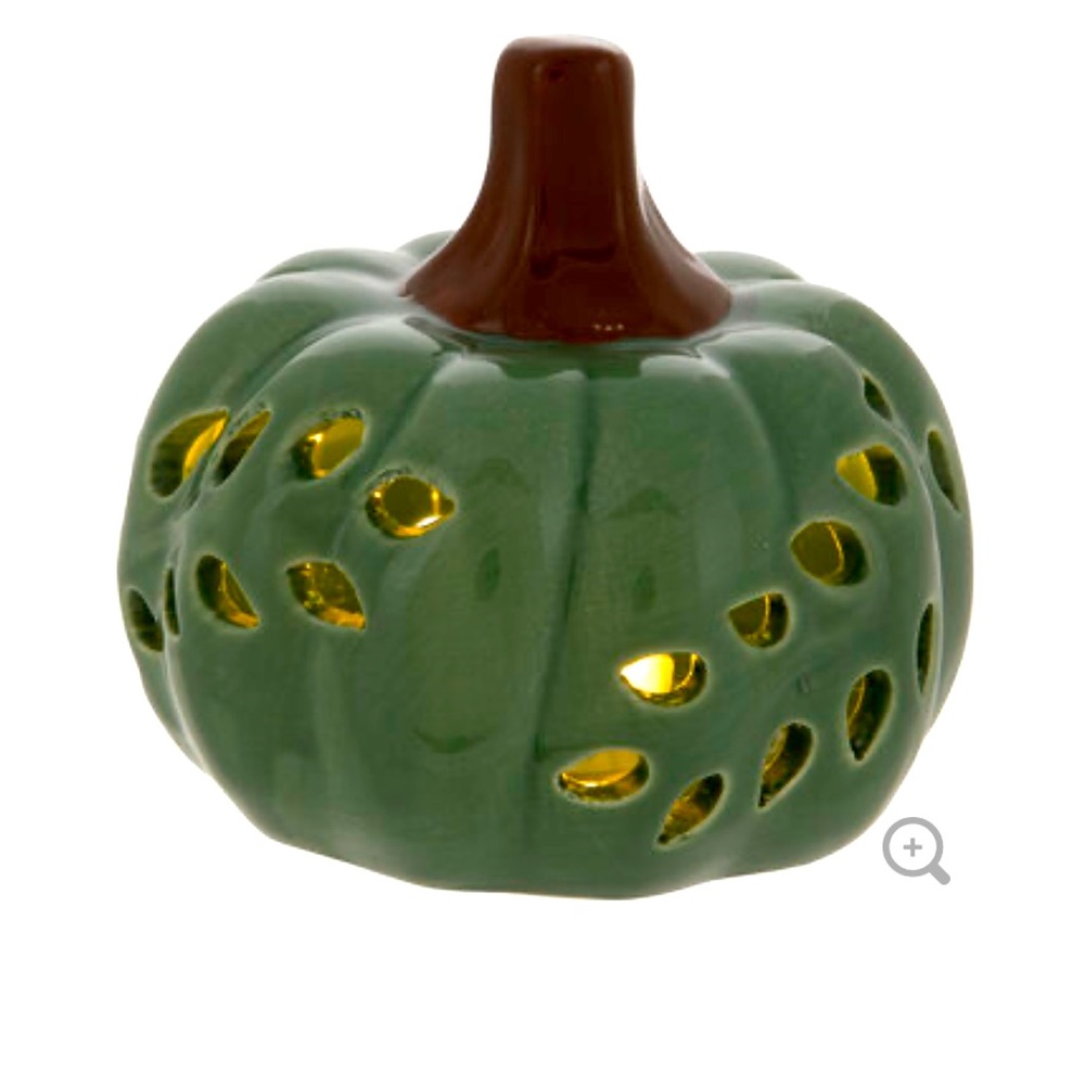 Green Light Up Cutout Pumpkin